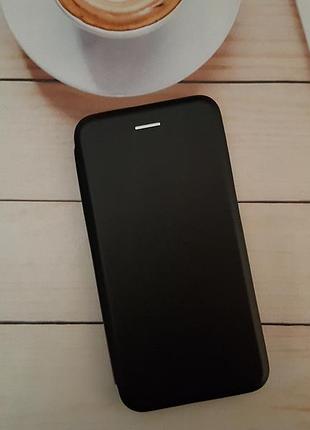 Чохол-книжка для huawei y7 prime 2018 / honor 7c pro premium leather (екошкіра + силікон) чорний