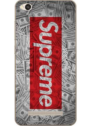 Силіконовий чохол для xiaomi redmi 4a з картинкою supreme