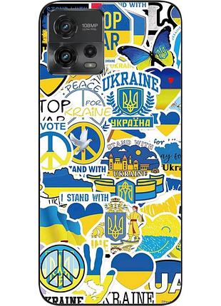 Силіконовий чохол epik для motorola moto g72 з картинкою стикери україна