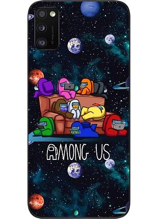 Силиконовый чехол для samsung a41 galaxy a415f с картинкой among us команда