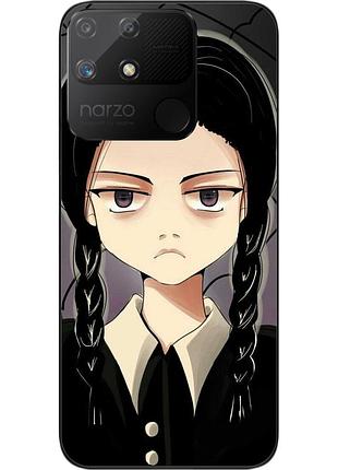 Оригинальный чехол epik для realme narzo 50a с картинкой уенсдей