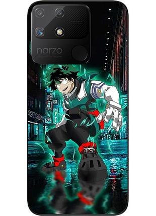 Силиконовый чехол бампер epik для realme narzo 50a с картинкой izuku midoriya