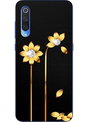 Силіконовий чохол бампер для xiaomi mi 9 з картинкою квіти
