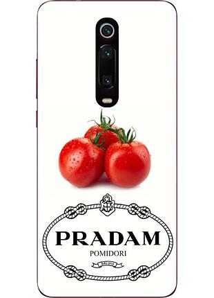Антибрендовый силиконовый чехол для xiaomi mi 9t / k20 / mi 9t pro / k20 pro с картинкой pradam pomidori
