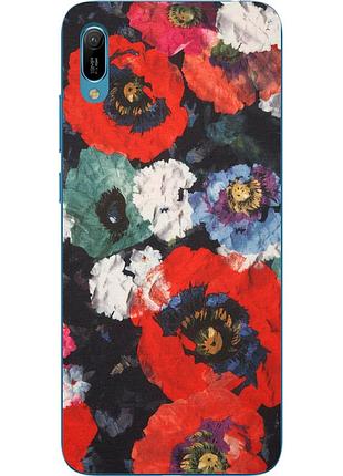 Силіконовий чохол бампер для huawei y6 2019 з картинкою маки