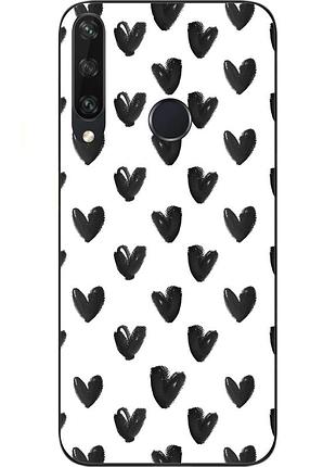Силиконовый чехол бампер для huawei y6p с картинкой сердца