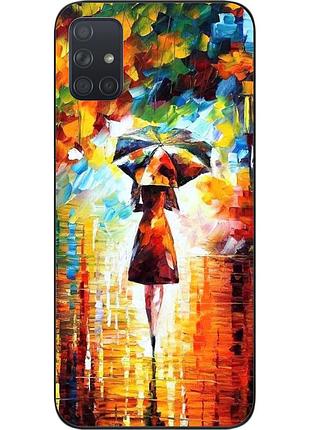 Силіконовий чохол для samsung a71 galaxy a715f з картинкою прогулянка