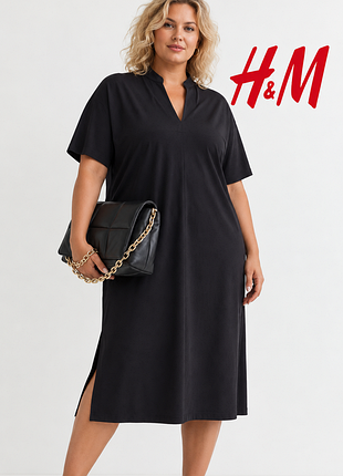 Трикотажна міді сукня, плаття великого розміру від h&m, батал.