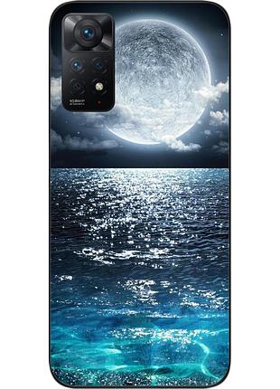 Чехол силиконовый для xiaomi redmi note 11 pro с картинкой луна