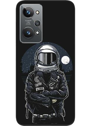 Силиконовый чехол бампер epik для realme gt2 с картинкой космонавт и луна
