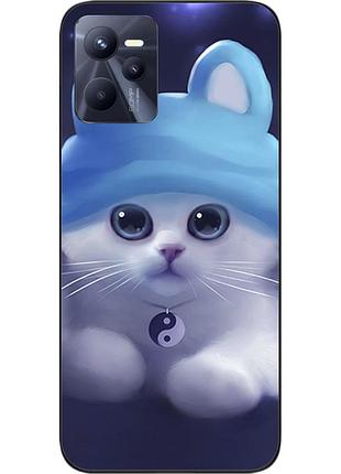 Бампер силіконовий чохол для realme c35 з картинкою котик