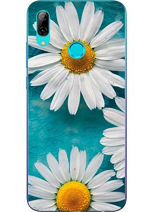 Силиконовый чехол с рисунком для huawei p smart 2019 ромашки