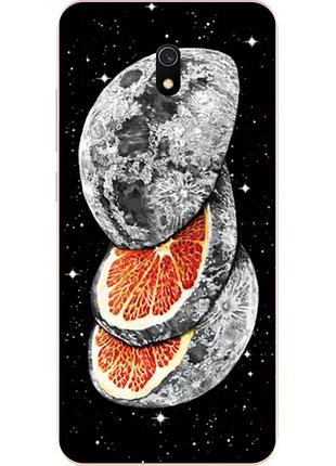 Бампер силиконовый чехол для xiaomi redmi 8a с картинкой апельсин