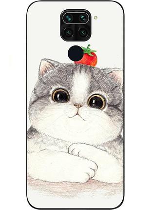 Силиконовый чехол с рисунком для xiaomi redmi note 9 котенок