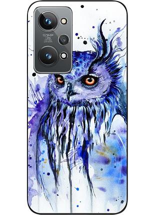 Силиконовый чехол epik для realme gt2 с картинкой сова акварель