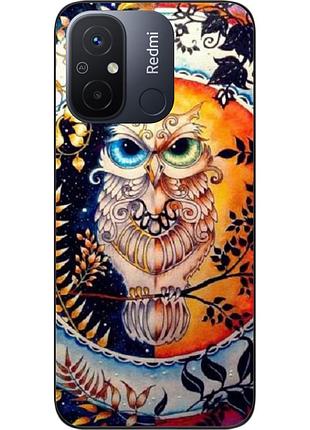 Оригинальный чехол для xiaomi redmi 12c с картинкой сова