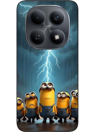 Чехол силиконовый epik для xiaomi redmi note 15 4g / 5g с изображением молния над миньонами