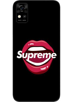 Силіконовий чохол для zte blade a31 з картинкою губи supreme