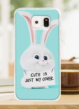 Оригинальный чехол с картинкой (силикон) для samsung galaxy s6 g920 зайка