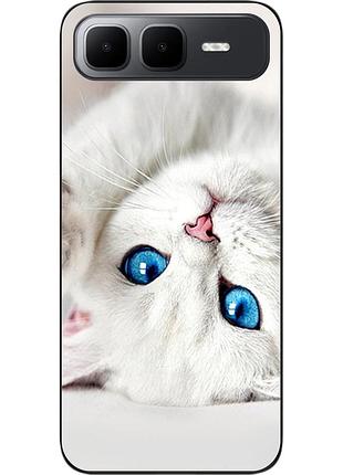 Силіконовий чохол epik для infinix smart 10 plus (x6725b) з принтом білий котик