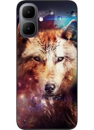Силіконовий чохол epik для infinix smart 10 (x6725) з принтом космічний вовк