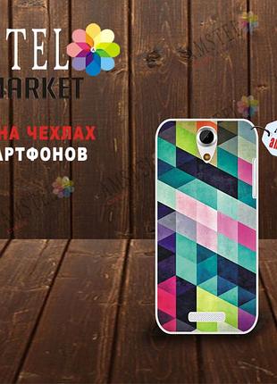Ексклюзивний чохол накладка для doogee y100x з картинкою ромби