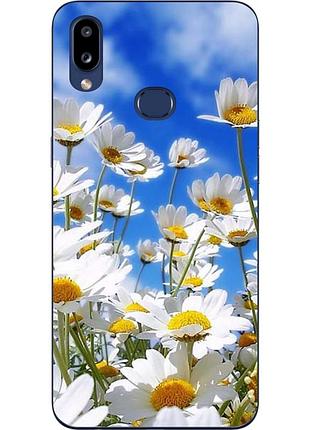 Силиконовый чехол бампер для samsung a10s galaxy a107f с картинкой ромашки