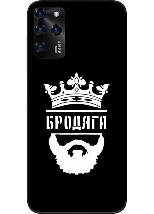 Силиконовый чехол для zte blade v30 с картинкой бродяга