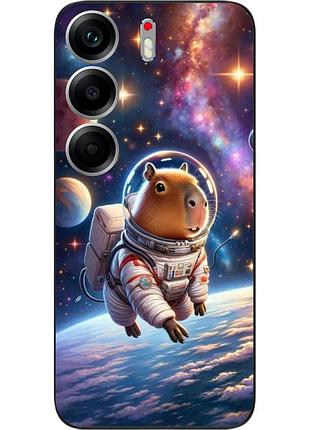 Чехол силиконовый epik для tecno camon 40 (cm5) с принтом капибара в космосе
