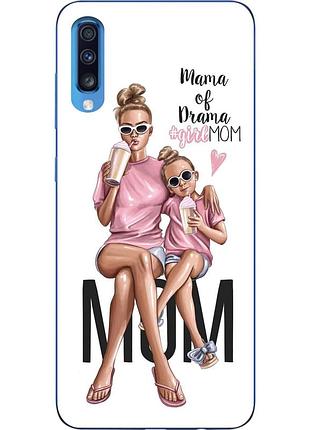 Бампер силиконовый чехол для samsung a70 2019 galaxy a705f с картинкой мама