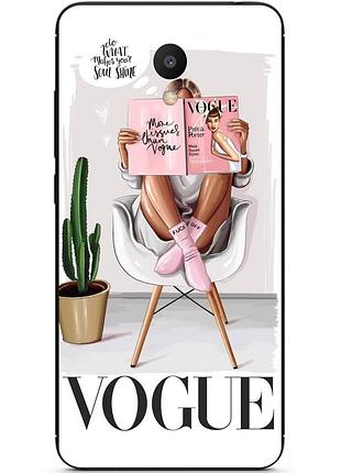 Бампер силіконовий чохол для meizu m6s з картинкою vogue