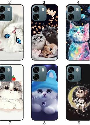 Силиконовый чехол котики для oppo a6 милый принт и защита