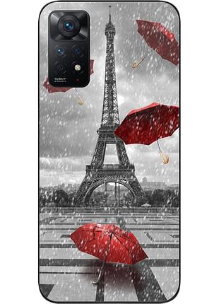 Бампер силиконовый чехол для xiaomi redmi note 11 pro с картинкой париж