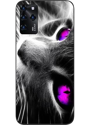 Силіконовий чохол для zte blade v30 з картинкою красивий кіт