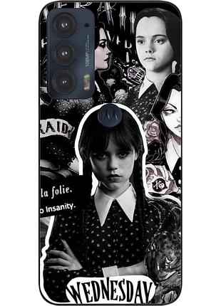 Силіконовий чохол epik для motorola edge 20 з картинкою wednesdey