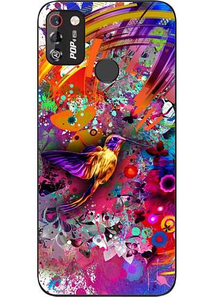 Силіконовий чохол бампер для tecno pop 4 pro з картинкою креатив