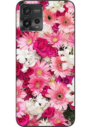 Силиконовый чехол бампер epik для motorola moto g72 с картинкой нежные цветы