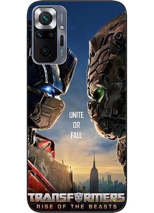 Силиконовый чехол epik для xiaomi redmi note 10 pro с картинкой трансформеры звероботы