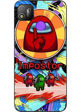 Силіконовий чохол з картинкою для tecno pop 4 among us impostor