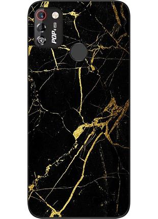 Силіконовий чохол бампер для tecno pop 4 pro з картинкою мармур
