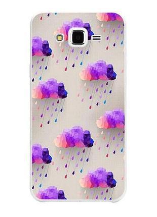 Ексклюзивний бампер з принтом для samsung galaxy j2 prime g532f хмаринки
