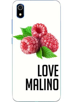 Антибрендовый силиконовый чехол для xiaomi redmi 7a с картинкой love malino