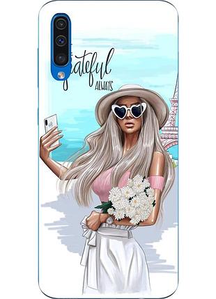 Силіконовий чохол з малюнком для samsung galaxy a50 2019 a505f селфи