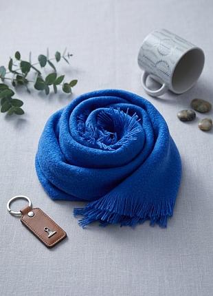 Шарф 💙королівський синій 💙+шапка комплект