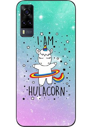 Силиконовый чехол для vivo y31 с картинкой единорог