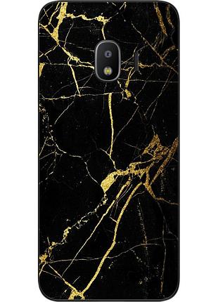 Силиконовый чехол бампер для samsung j2 2018 galaxy j250 с картинкой мрамор