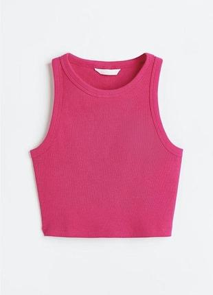 Топ у рубчик h&m, колір фуксія.