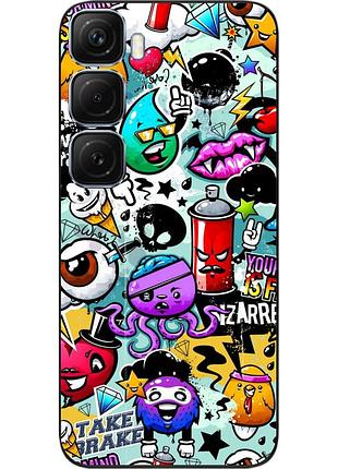 Силиконовый чехол epik для infinix hot 50 4g с картинкой стикеры