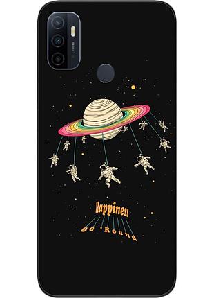 Силиконовый чехол бампер для oppo a53 с картинкой карусель