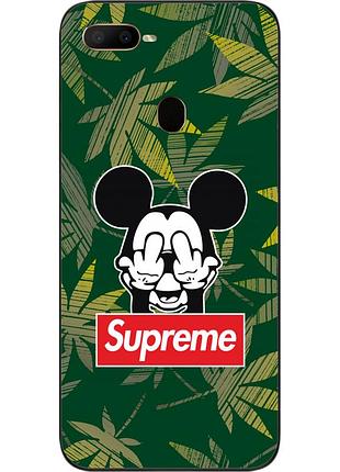 Силіконовий чохол для oppo a12 з картинкою міккі supreme